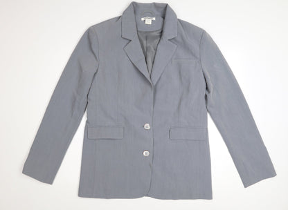 Glamorous Women Grey Two-Button Single-Breasted Blazer UK 8