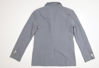 Glamorous Women Grey Two-Button Single-Breasted Blazer UK 8