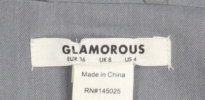 Glamorous Women Grey Two-Button Single-Breasted Blazer UK 8