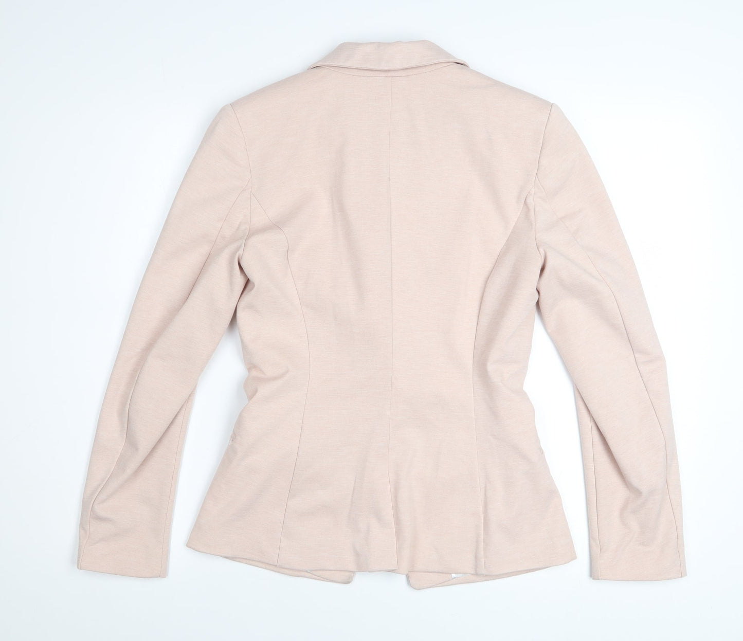 H&M Women Beige Regular Fit One-Button Blazer Size 8