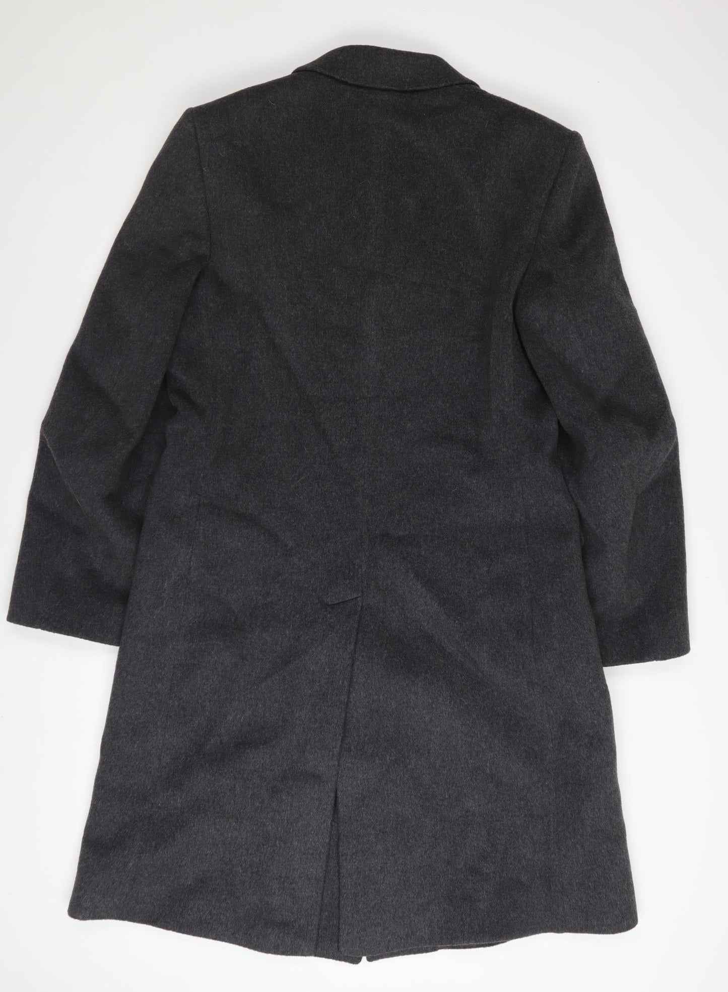 Hornes Men's Grey Wool Cashmere Blend Long Overcoat Size 40 Regular