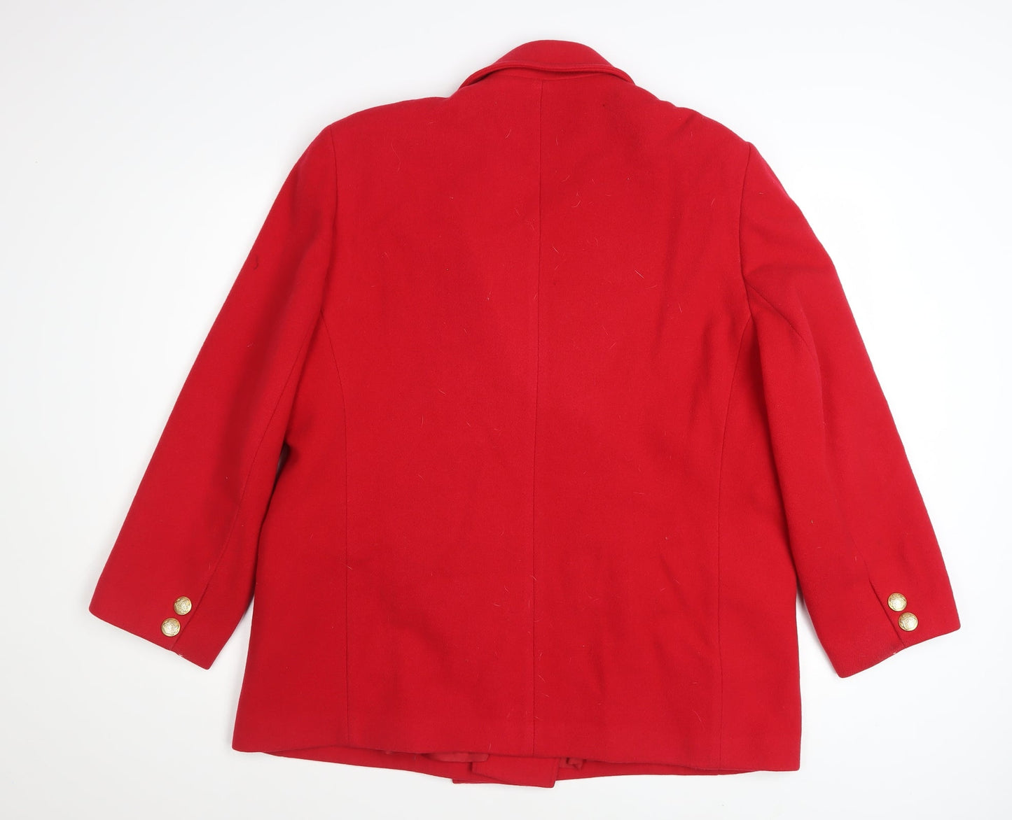 Marks and Spencer Women’s Red Wool Petite Pea Coat UK 18 Classic Style