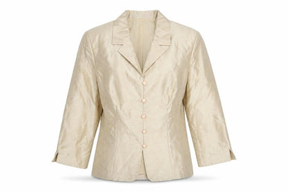 Le Suit Women's Beige Single-Breasted Blazer Size 12 Classic Fit