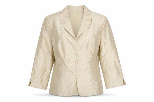 Le Suit Women's Beige Single-Breasted Blazer Size 12 Classic Fit