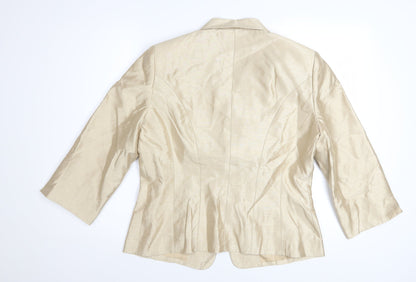 Le Suit Women's Beige Single-Breasted Blazer Size 12 Classic Fit