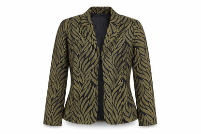 Jessica Howard Petite Green Leaf Pattern Blazer Women's Size 10