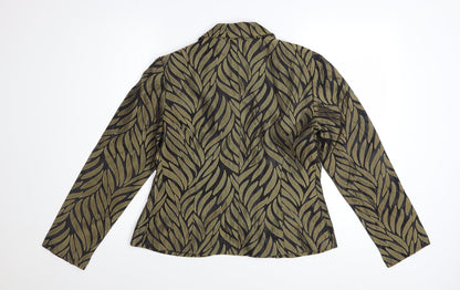 Jessica Howard Petite Green Leaf Pattern Blazer Women's Size 10