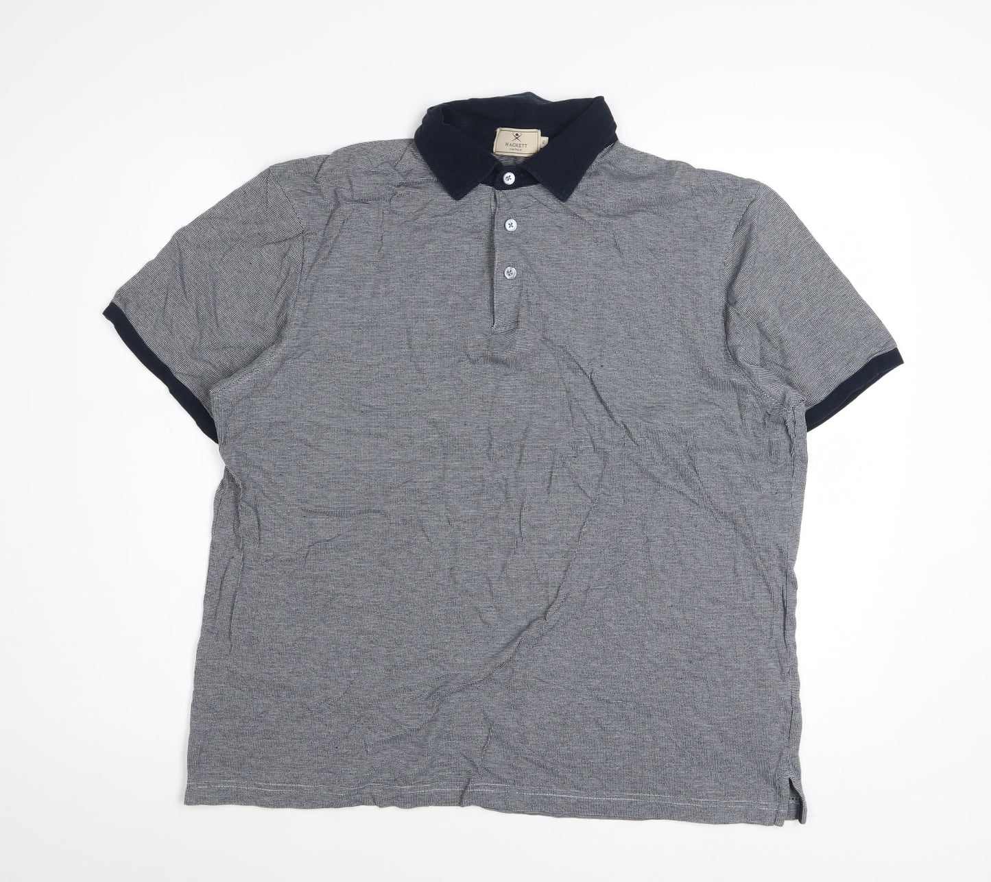 Hackett Mayfair Men's Grey Cotton Polo Shirt XL