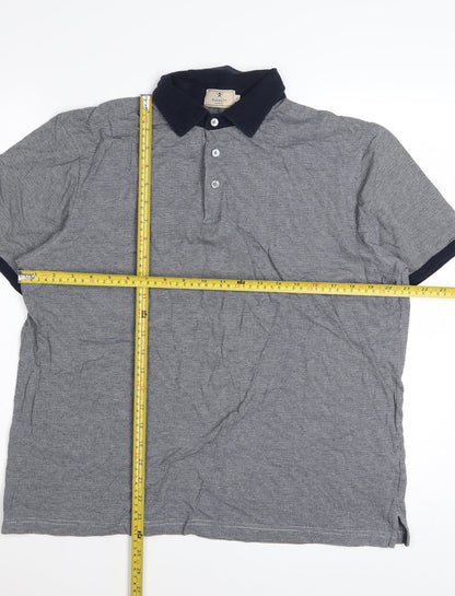 Hackett Mayfair Men's Grey Cotton Polo Shirt XL