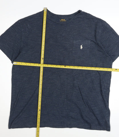 Polo Ralph Lauren Mens Blue Classic Fit Cotton T-Shirt Size L