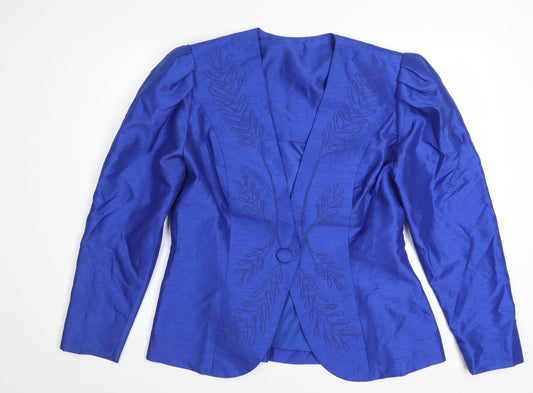 Venus Originale Women’s Blue Embroidered Formal Blazer Size 16