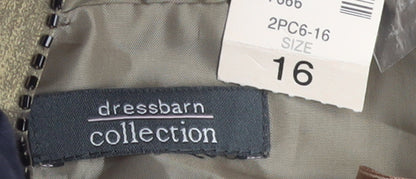 Dressbarn Collection Women Gold Beaded Cropped Bolero Jacket Size 16
