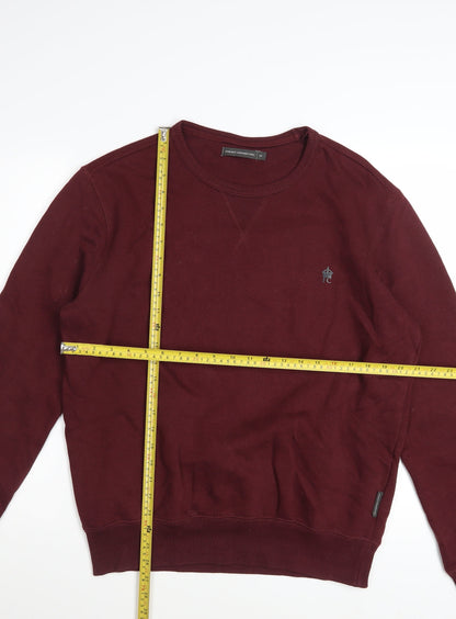 French Connection Men's Red Crew Neck Sweatshirt Size M