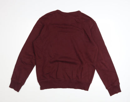 French Connection Men's Red Crew Neck Sweatshirt Size M