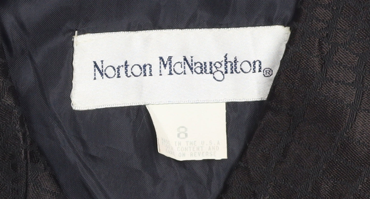 Norton McNaughton Black Cotton Blend Sleeveless Suit Waistcoat Size 12