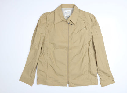 London Fog Men's Beige 44L Classic Lightweight Zip Jacket