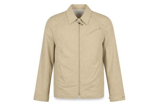 London Fog Men's Beige 44L Classic Lightweight Zip Jacket