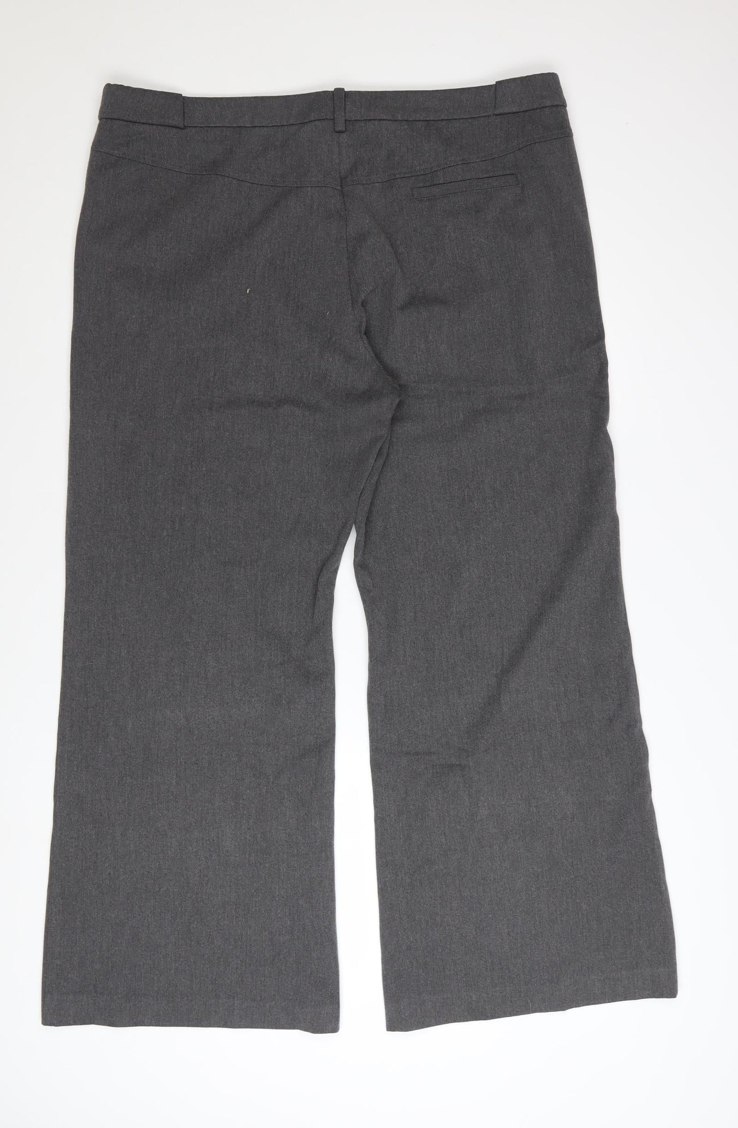 Tu Women’s Grey Wide-Leg Stretch Trousers Size 18 Workwear