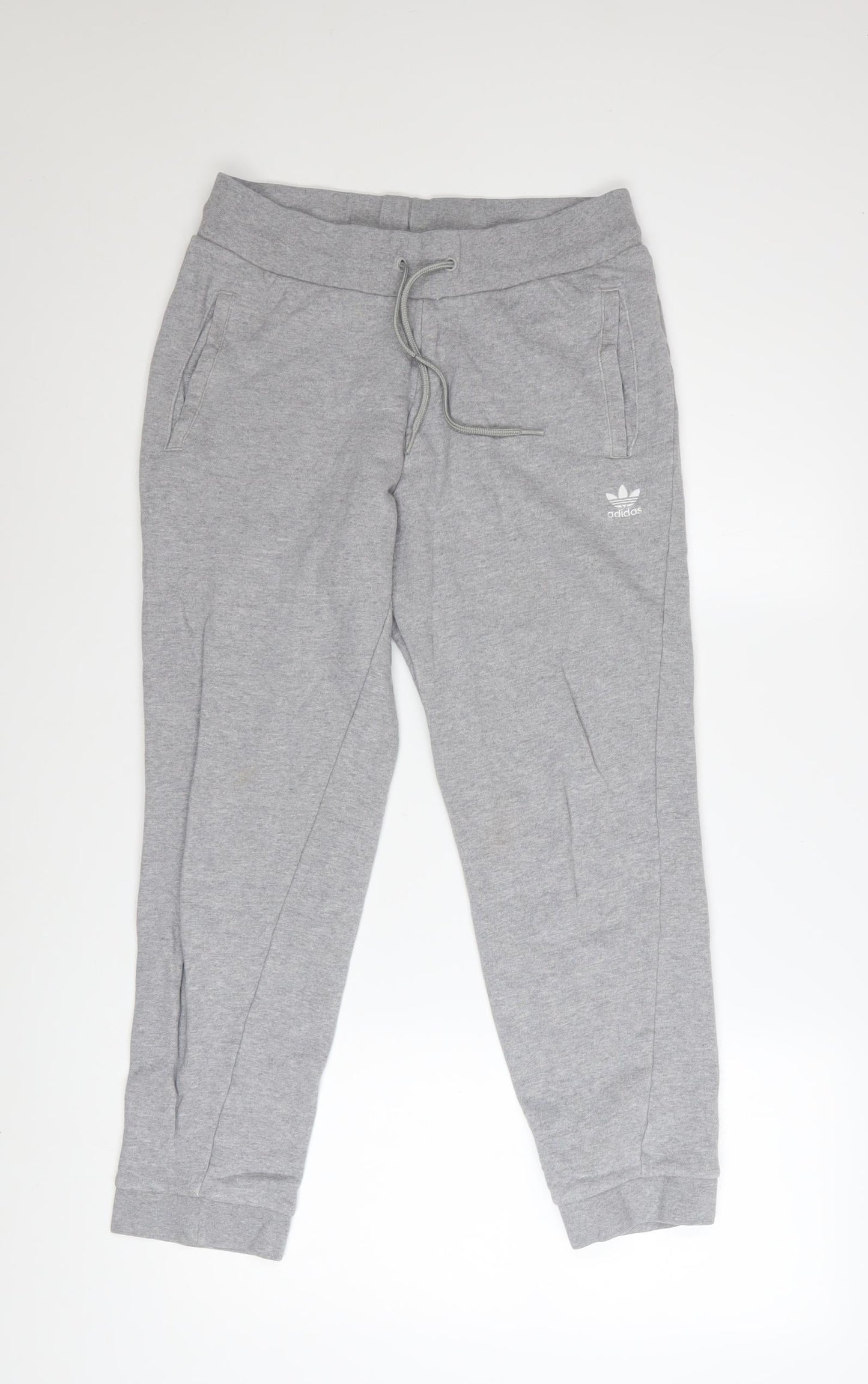 Adidas Women’s Grey Cotton Jogger Trousers Size 16