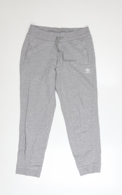 Adidas Women’s Grey Cotton Jogger Trousers Size 16
