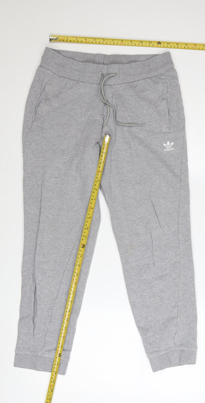 Adidas Women’s Grey Cotton Jogger Trousers Size 16