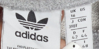 Adidas Women’s Grey Cotton Jogger Trousers Size 16