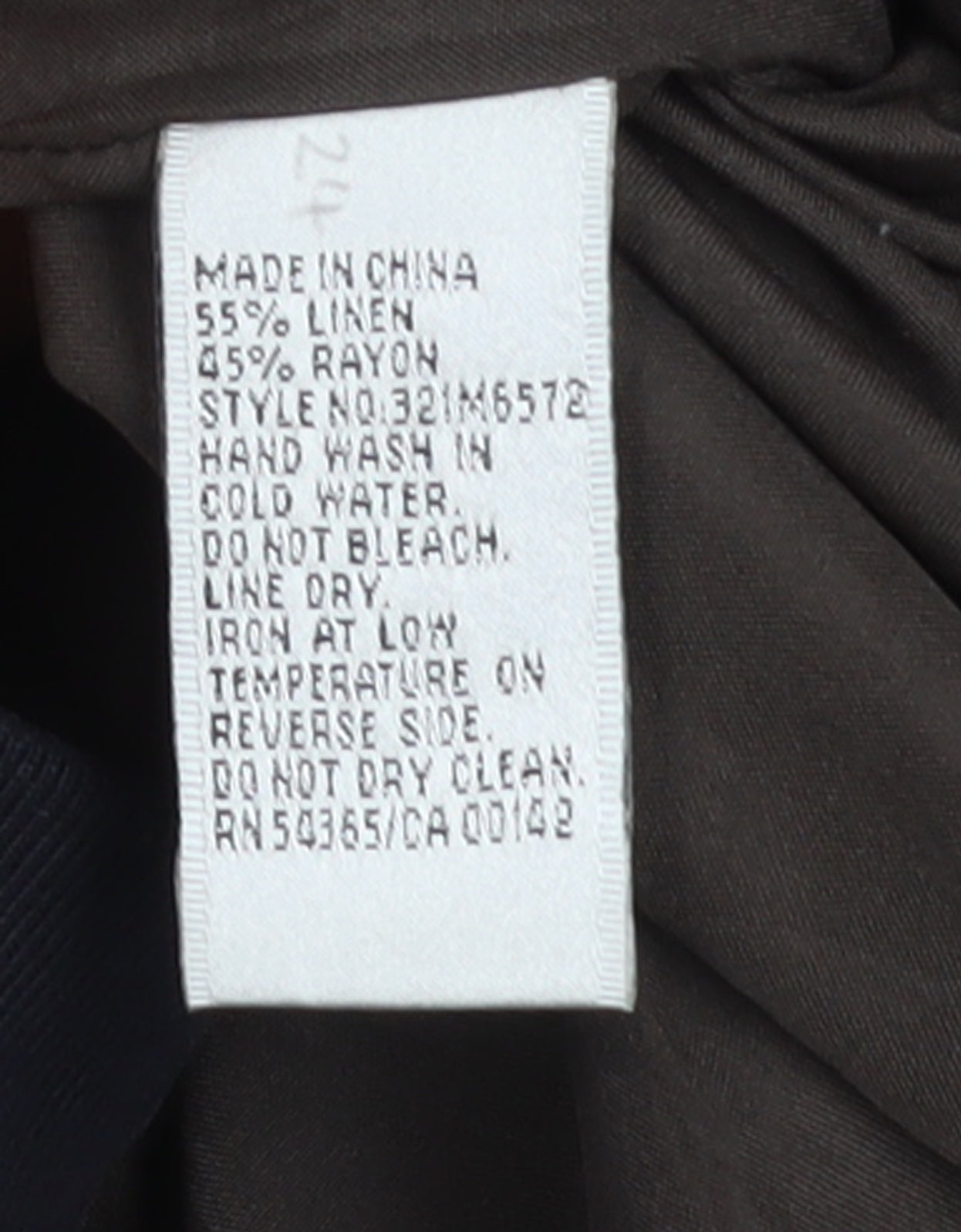 Nygard Collection Women's Brown Linen Blend 3/4 Sleeve Mid-Length Coat Size 12
