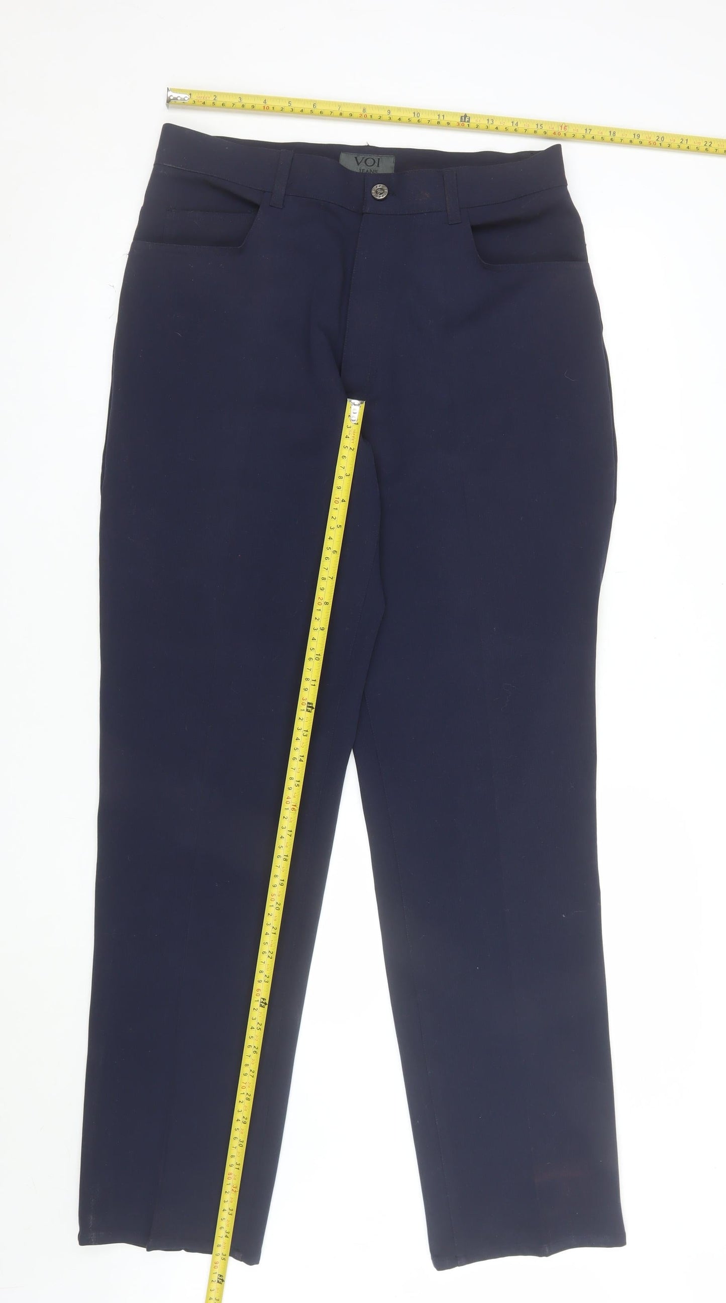 Voi Jeans Men's Blue 34L Slim Fit Chino Trousers