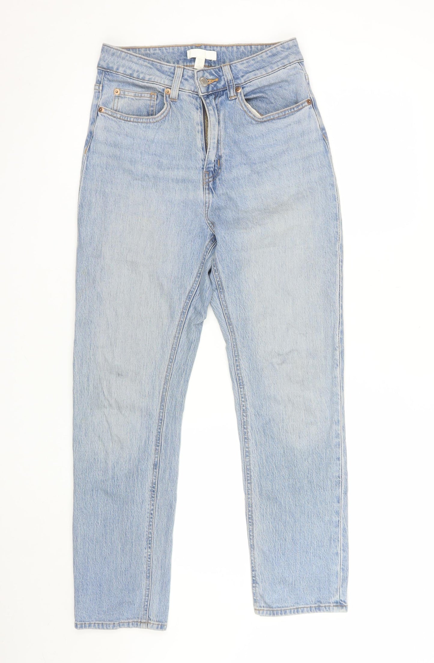 H&M Women’s Blue High Rise Mom Jeans Size 8 Regular Fit