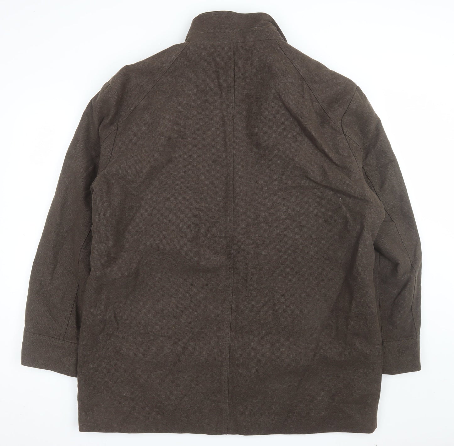 Thomas Nash Men's Brown 2XL Cotton Overcoat Jacket