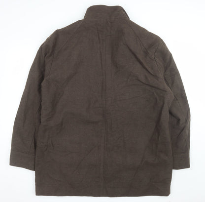 Thomas Nash Men's Brown 2XL Cotton Overcoat Jacket