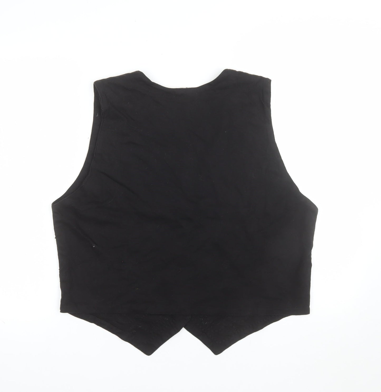 TEE N TEE Womens Black Beaded Cotton Camisole Vest Top L