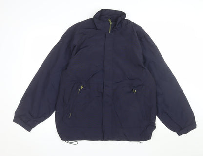 Attraction Men's Blue Windbreaker Jacket M Nylon Lightweight Zip