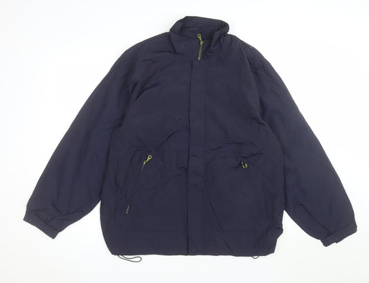 Attraction Men's Blue Windbreaker Jacket M Nylon Lightweight Zip