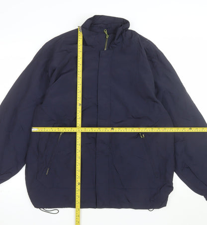 Attraction Men's Blue Windbreaker Jacket M Nylon Lightweight Zip
