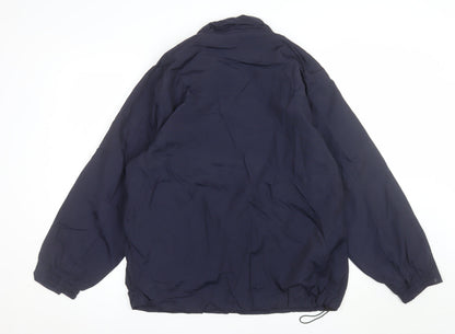 Attraction Men's Blue Windbreaker Jacket M Nylon Lightweight Zip
