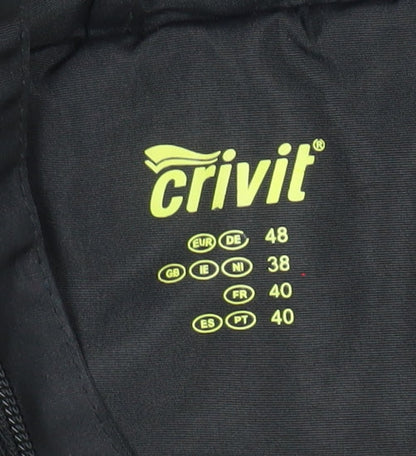 Crivit Men's Black Hooded Puffer Jacket Size 38 Regular Outdoor