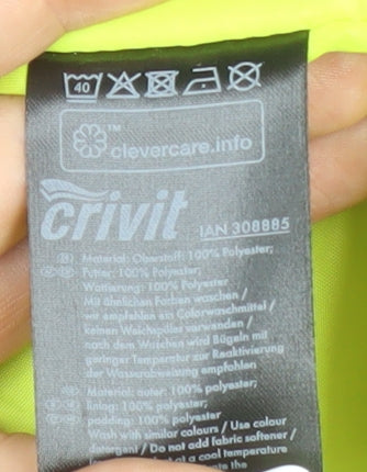 Crivit Men's Black Hooded Puffer Jacket Size 38 Regular Outdoor