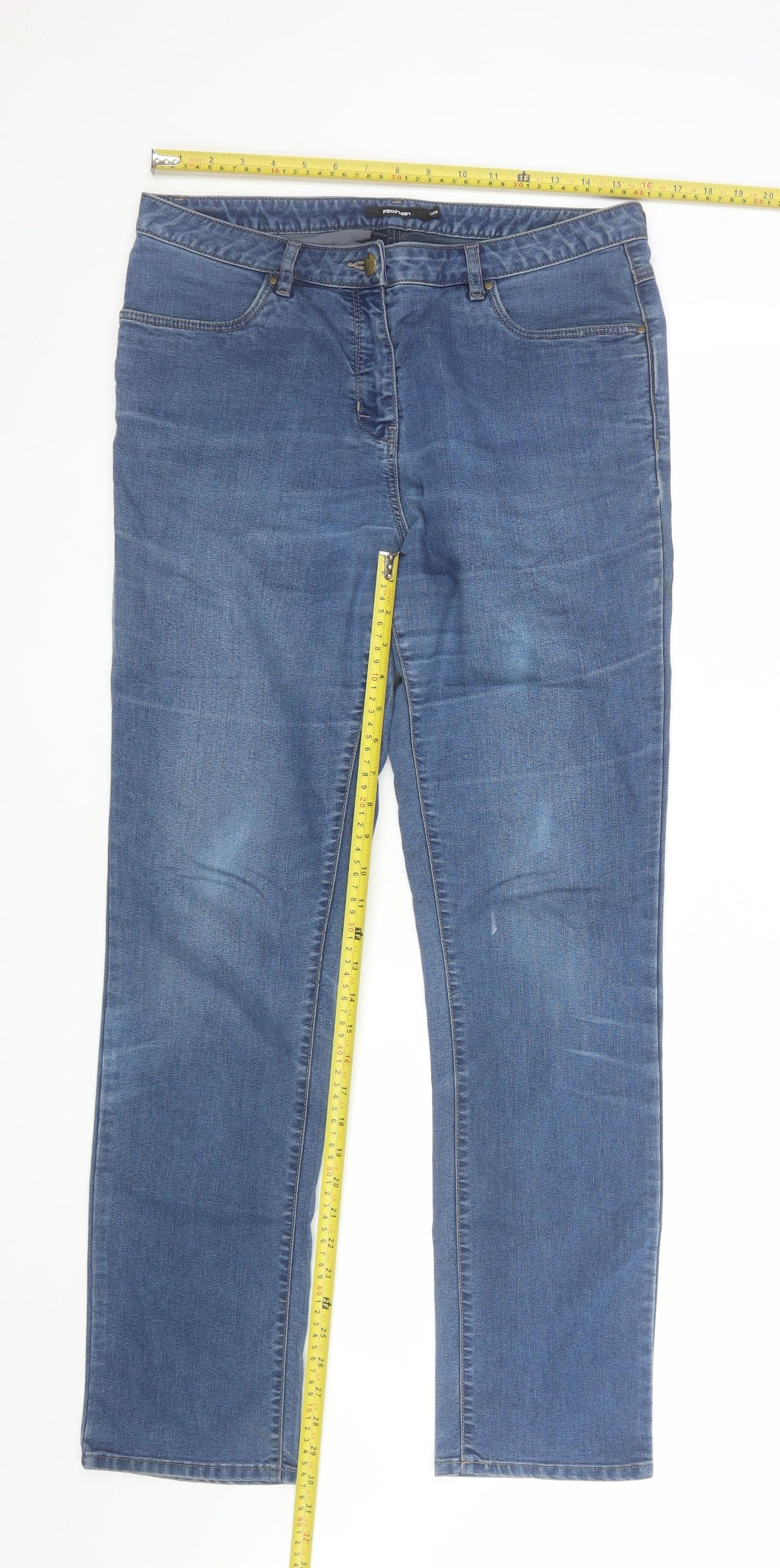 Rohan Women Blue Size 12 Regular Straight Leg Jeans