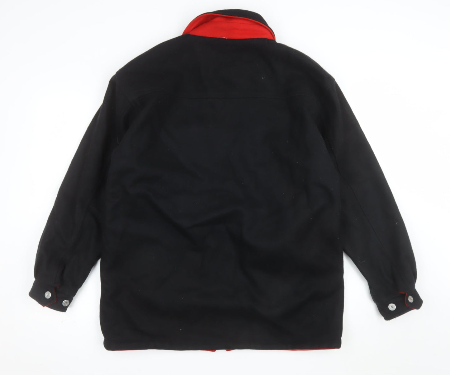 Marlboro Mens Black Wool Zip Jacket S Western Workwear Vintage