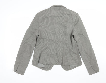 Suzy Shier Women's Grey Houndstooth Tailored Blazer Size 14