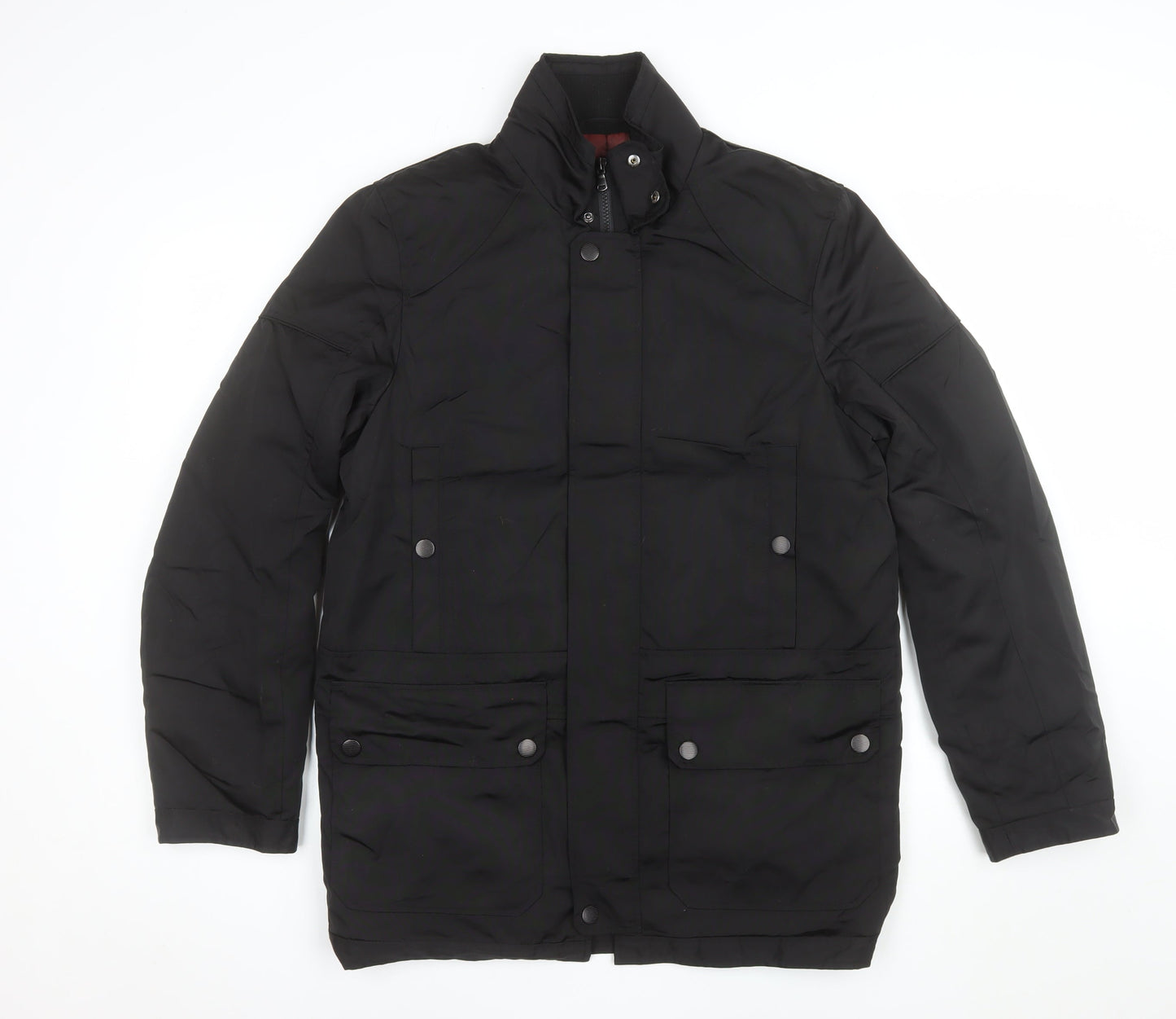 Thomas Nash Men's Black Parka Jacket Size S Water Resistant