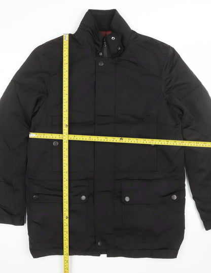 Thomas Nash Men's Black Parka Jacket Size S Water Resistant