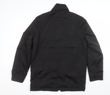 Thomas Nash Men's Black Parka Jacket Size S Water Resistant