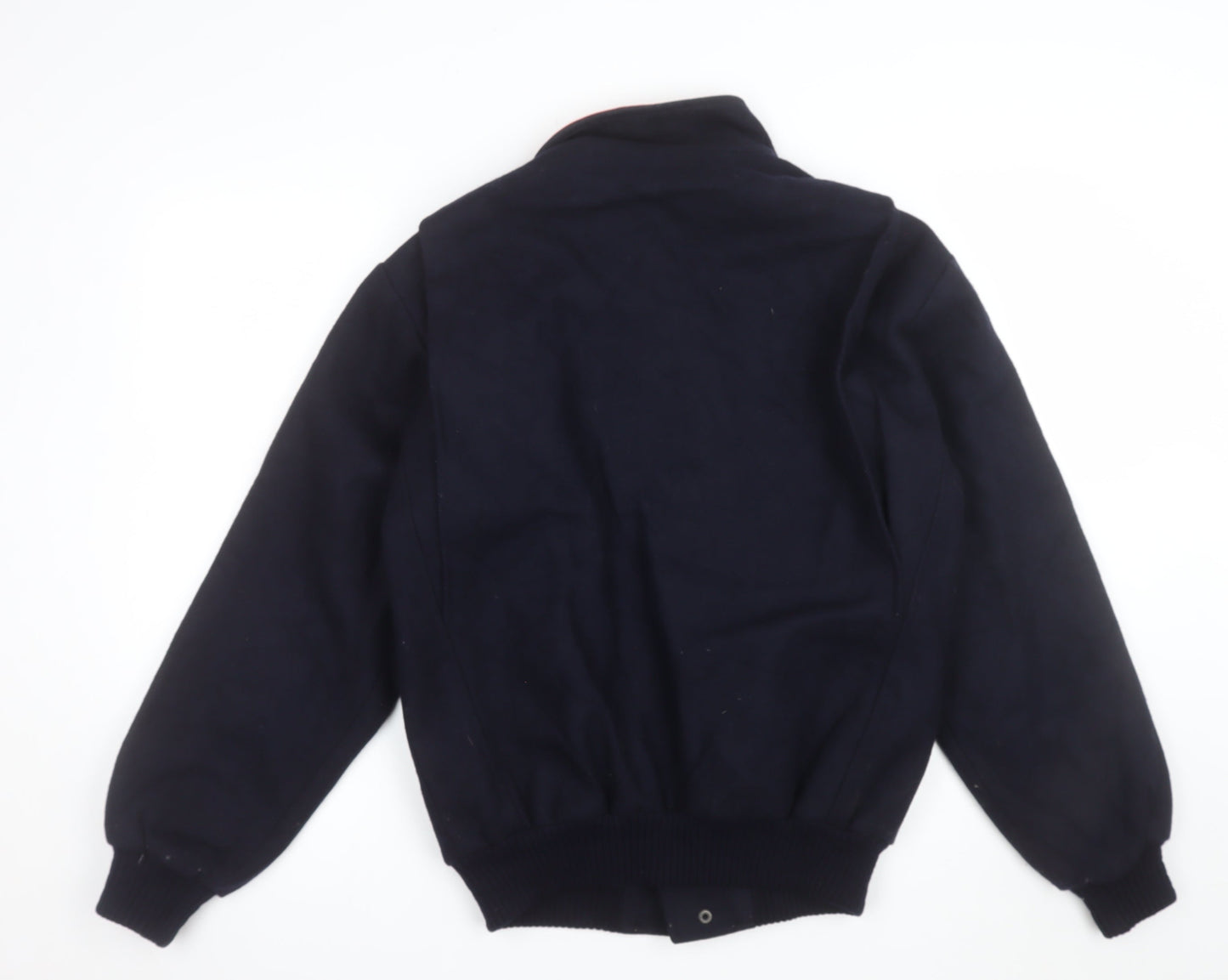 DASH Men's Navy Wool Bomber Jacket Size 36 Regular Classic Winter