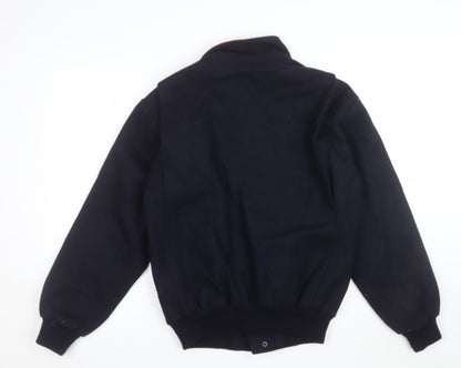 DASH Men's Navy Wool Bomber Jacket Size 36 Regular Classic Winter