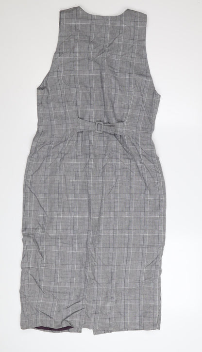 Talbots Petites Grey Check Sheath Business Dress Size 6