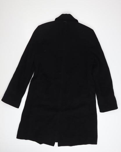 Cleo Petites Women’s Black Wool Blend Mid-Length Coat Size 6
