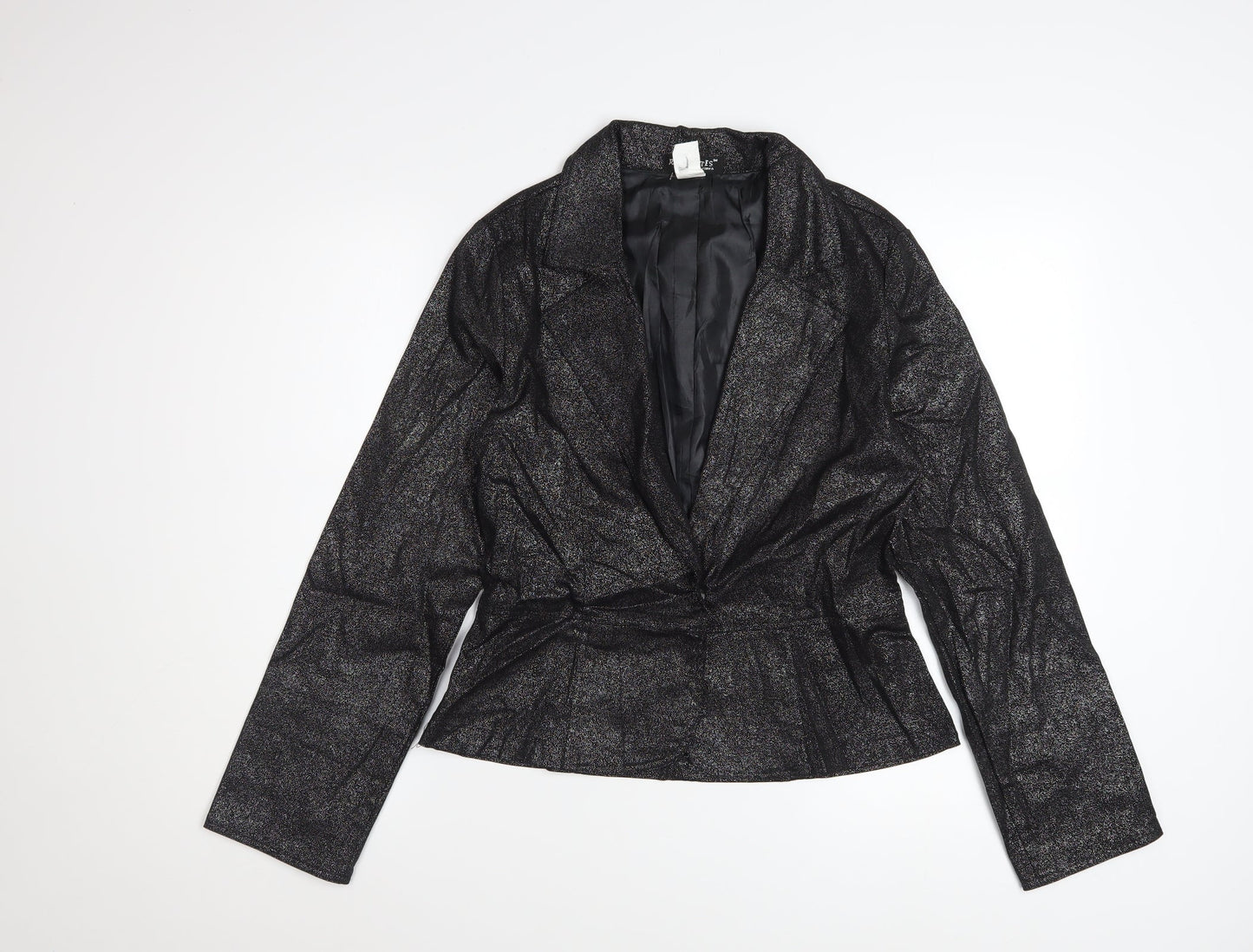 Roommates California Women’s Black L Glitter Blazer Jacket