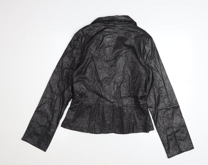 Roommates California Women’s Black L Glitter Blazer Jacket